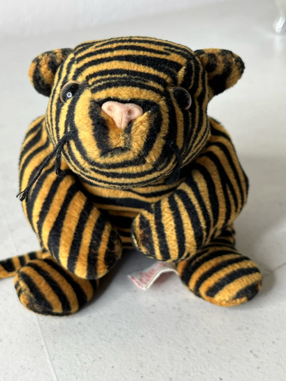 Ty “ Stripes”the Tiger Plush - Yellow and Black 1995 PVC